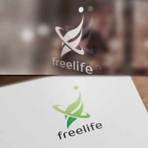 BKdesign (late_design)さんの障害者支援会社『free life』のロゴへの提案