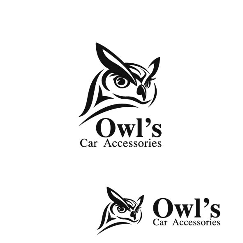 「Owl’s Car Accessories」のロゴ作成(商標登録なし)