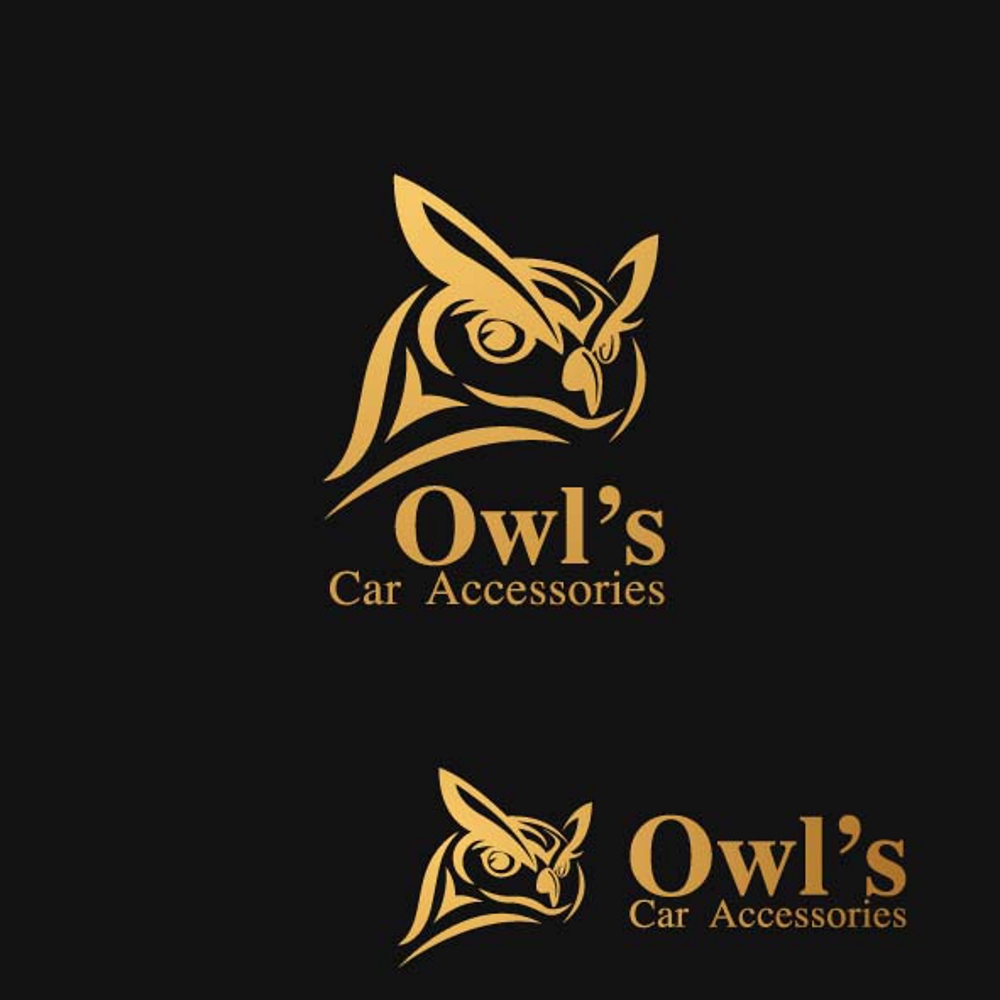 「Owl’s Car Accessories」のロゴ作成(商標登録なし)