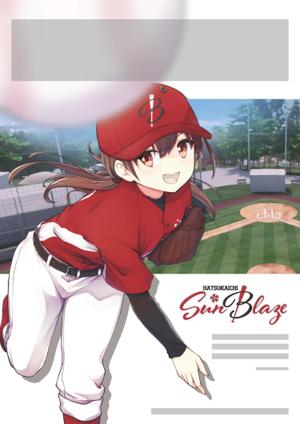 mndk (sourrow)さんの新規女子プロ野球チーム宣伝ポスターに使用するためのキャラクター作成(背景込)への提案