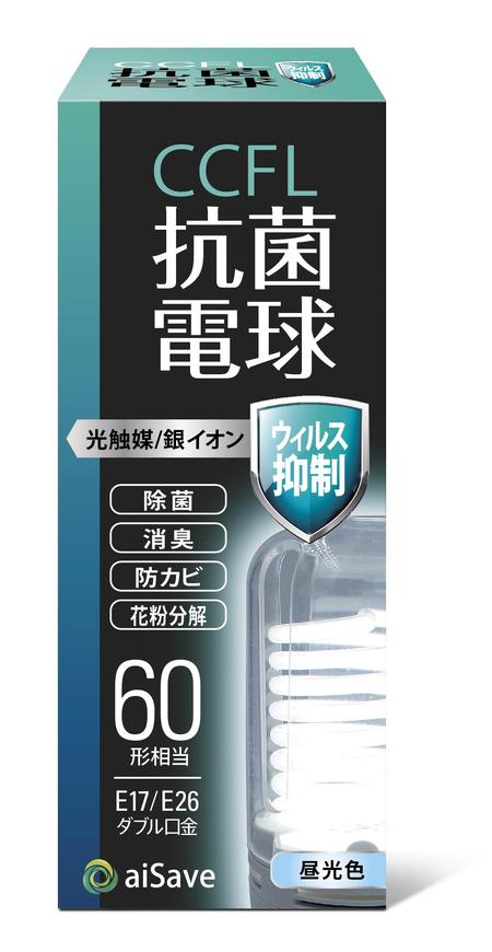 arco (wawawaa)さんの新型コロナウィルスを不活化する話題のアイセーブ抗菌CCFL電球の量販店店頭販売用パッケージデザインへの提案