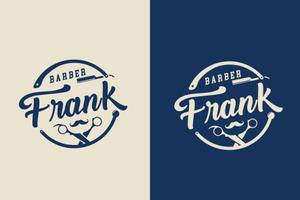 にしぐちきょうへい (guttyphoto)さんのメンズサロン『BARBER FRANK』のロゴへの提案