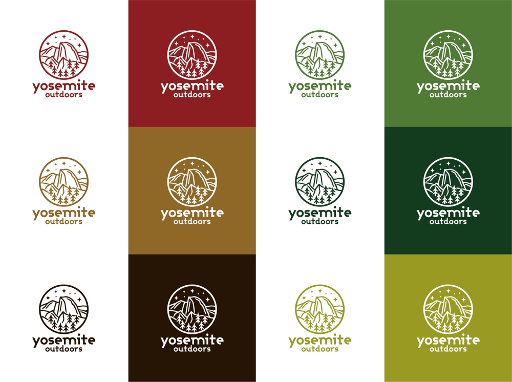 アウトドアグッズ『yosemite outdoors』のロゴマーク