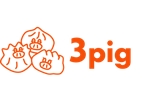 gon (5f93cbd70a216)さんの点心専門店「3pig」のロゴへの提案