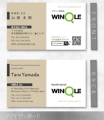 Pen'sK (pekk)さんのブランド買取店『WINQLE』を運営する株式会社ORELAの名刺デザインへの提案
