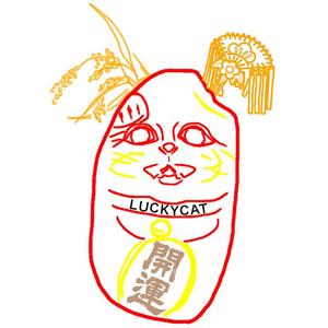 YUKI (uk123)さんの招き猫日本酒ラベルデザインへの提案