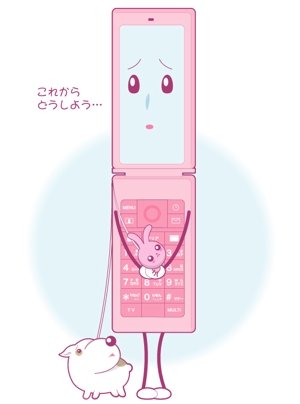 NAGOMI-Creation代表 尾上哲也 (onoue_tetsuya)さんのポスターで使う携帯電話のキャラクター製作への提案