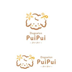 marutsuki (marutsuki)さんの新規オープン犬猫トリミングサロン「PuiPui -ぷいぷい-」の温かみの感じるロゴへの提案