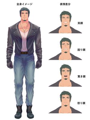 純喫茶バイオレンスバズーカ (toramyako)さんの男性Vtuberとして活動するための全身立ち絵への提案