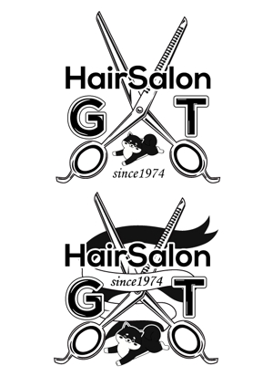 DSET企画 (dosuwork)さんの理美容室「HairSalonGoTo」のロゴへの提案