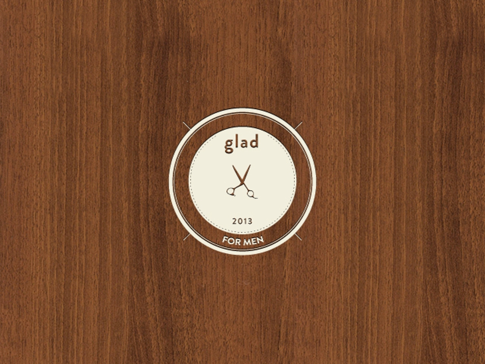 「glad」のロゴ作成