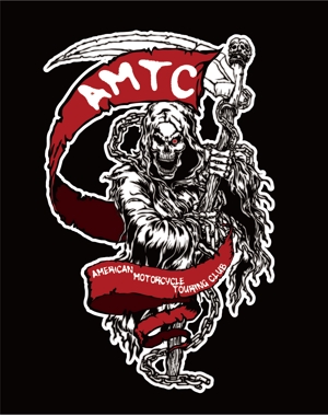 成田　敦 (narita_junkers)さんのアメリカン バイククラブチーム 『AMTC』(ベストの背中) MCパッチのデザインへの提案