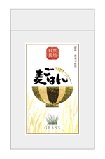 design_K　 (T-kawaguchi)さんの麦ごはんのラベルデザインへの提案