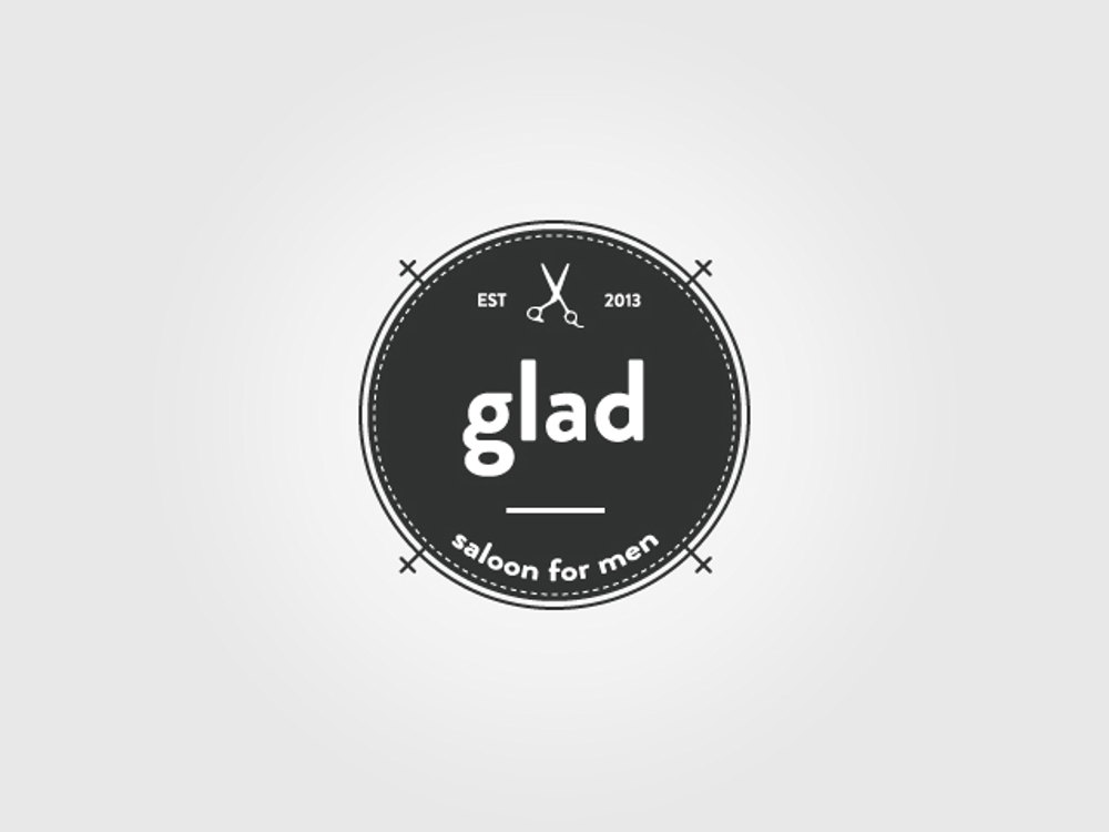 「glad」のロゴ作成