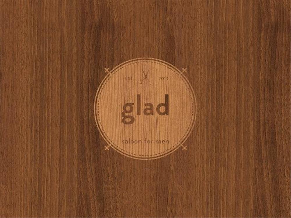 「glad」のロゴ作成