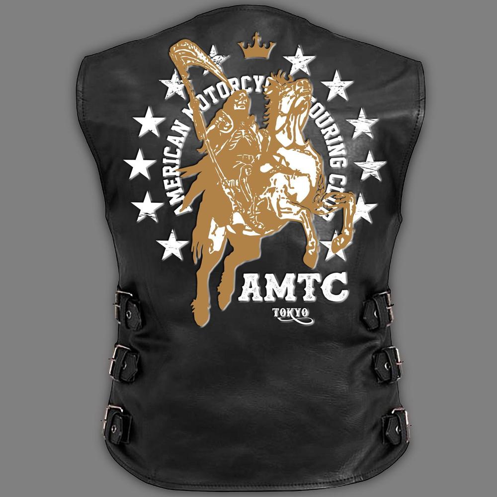 アメリカン バイククラブチーム 『AMTC』(ベストの背中) MCパッチのデザイン