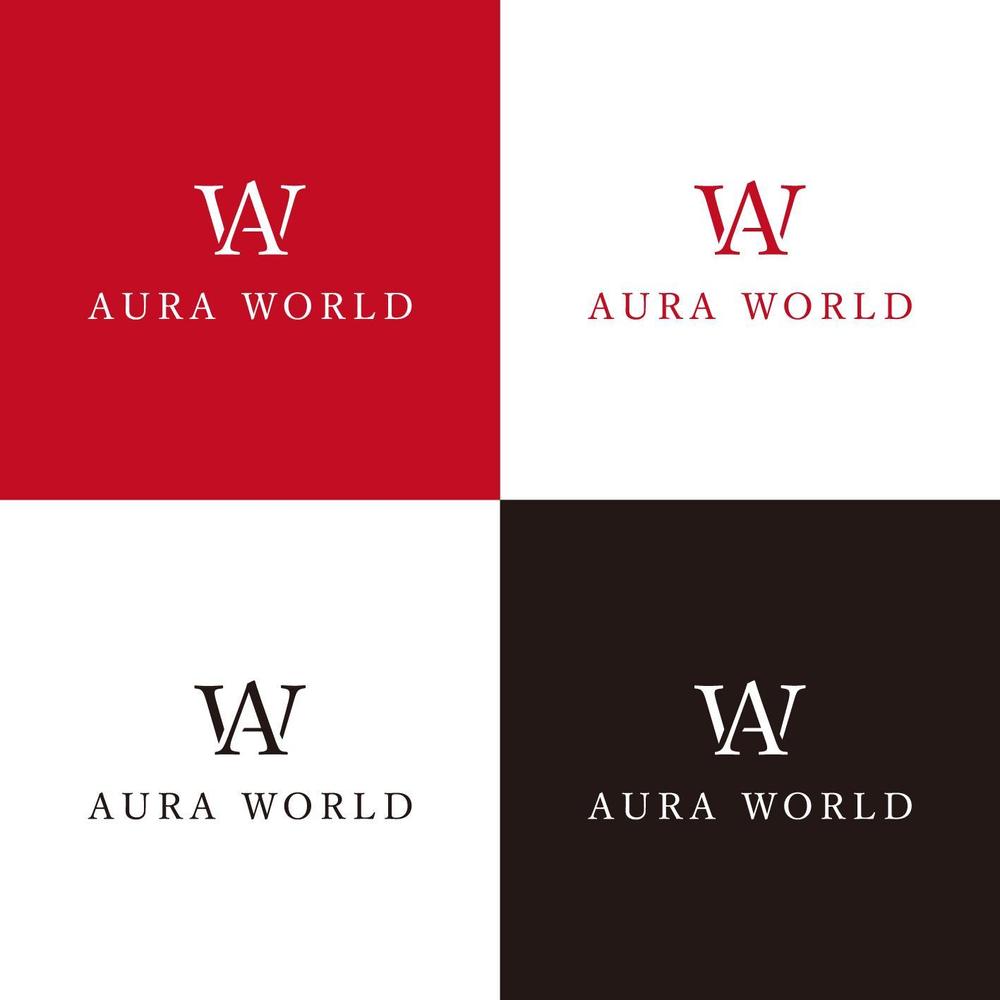 会社のオフィシャル「AURA WORLD」のロゴ