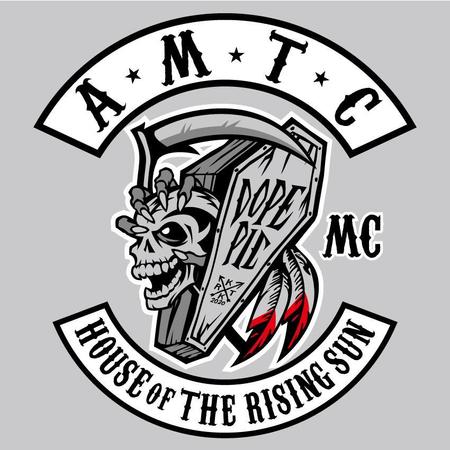 アメリカン バイククラブチーム 『AMTC』(ベストの背中) MC