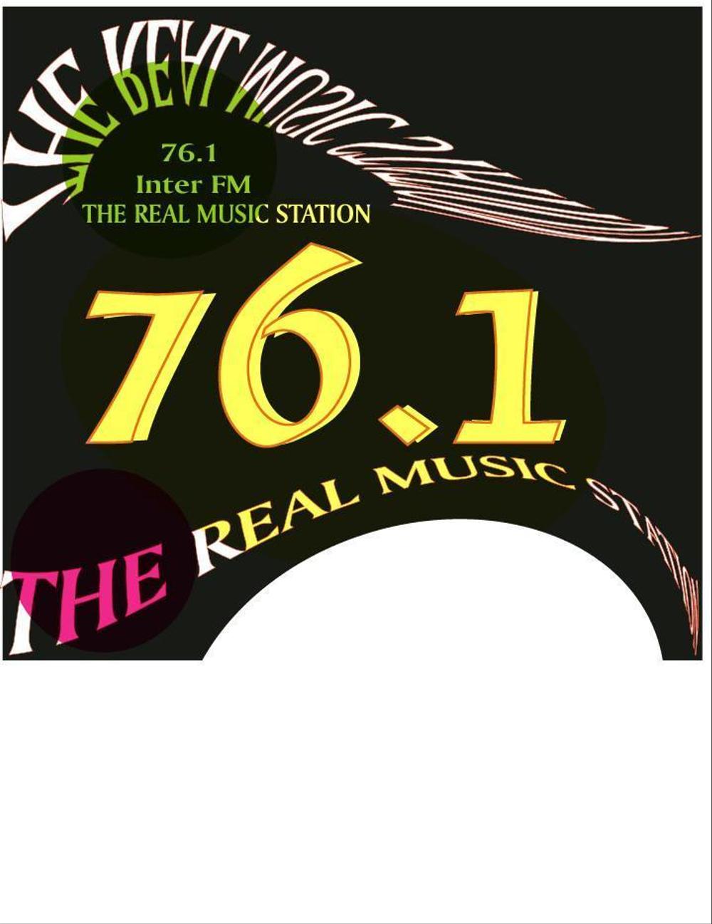 「76.1 THE REAL MUSIC STATION InterFM」のロゴ作成