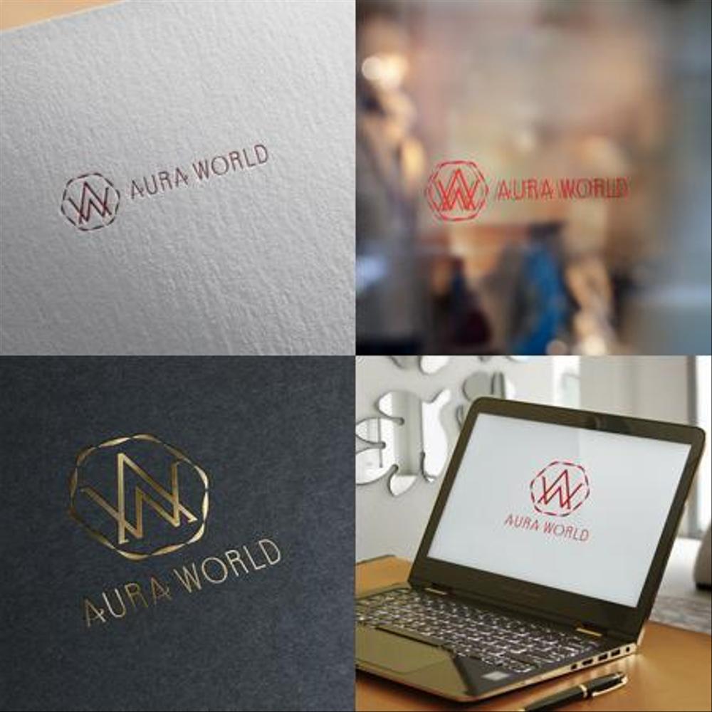 会社のオフィシャル「AURA WORLD」のロゴ