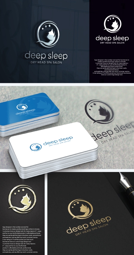 take5-design (take5-design)さんのドライヘッドスパ専門店　deep sleep のロゴへの提案