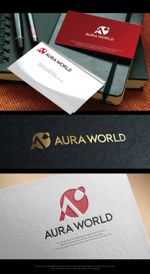 魔法スタジオ (mahou-phot)さんの会社のオフィシャル「AURA WORLD」のロゴへの提案