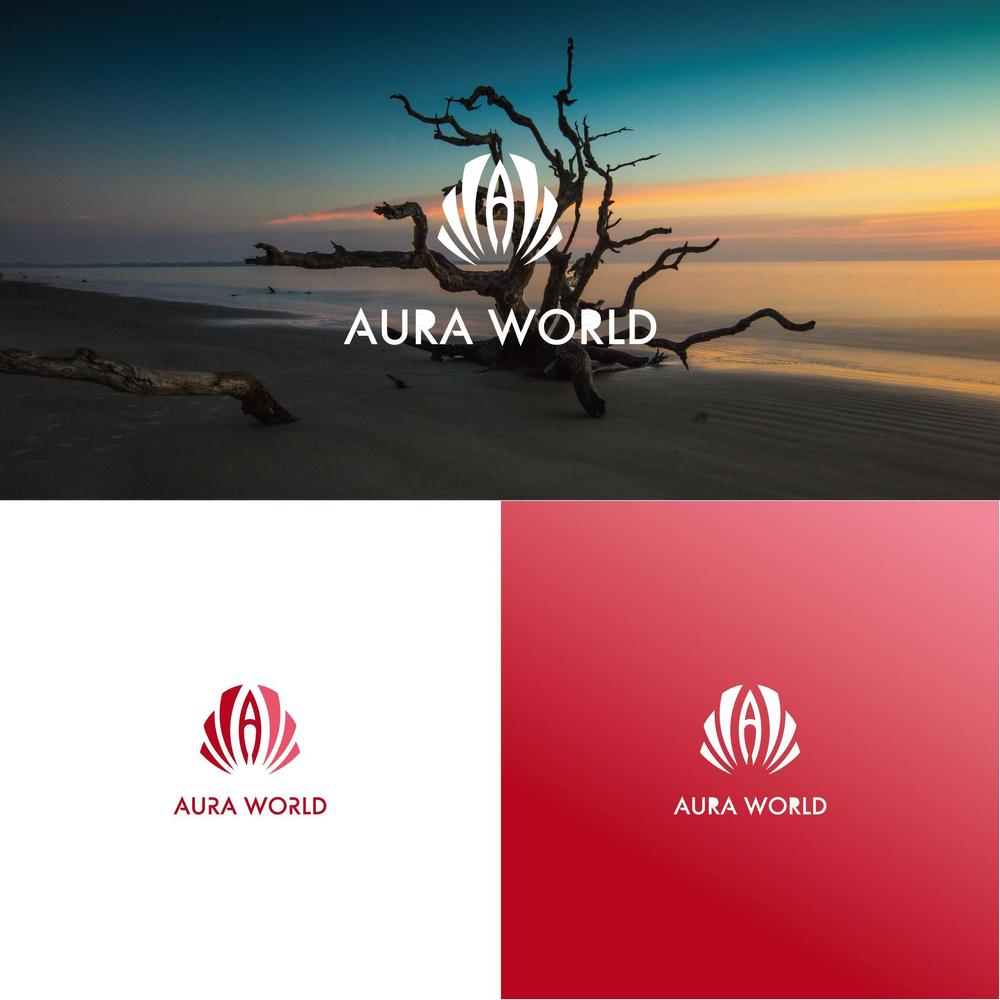 会社のオフィシャル「AURA WORLD」のロゴ