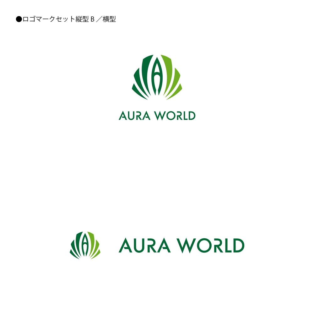 会社のオフィシャル「AURA WORLD」のロゴ