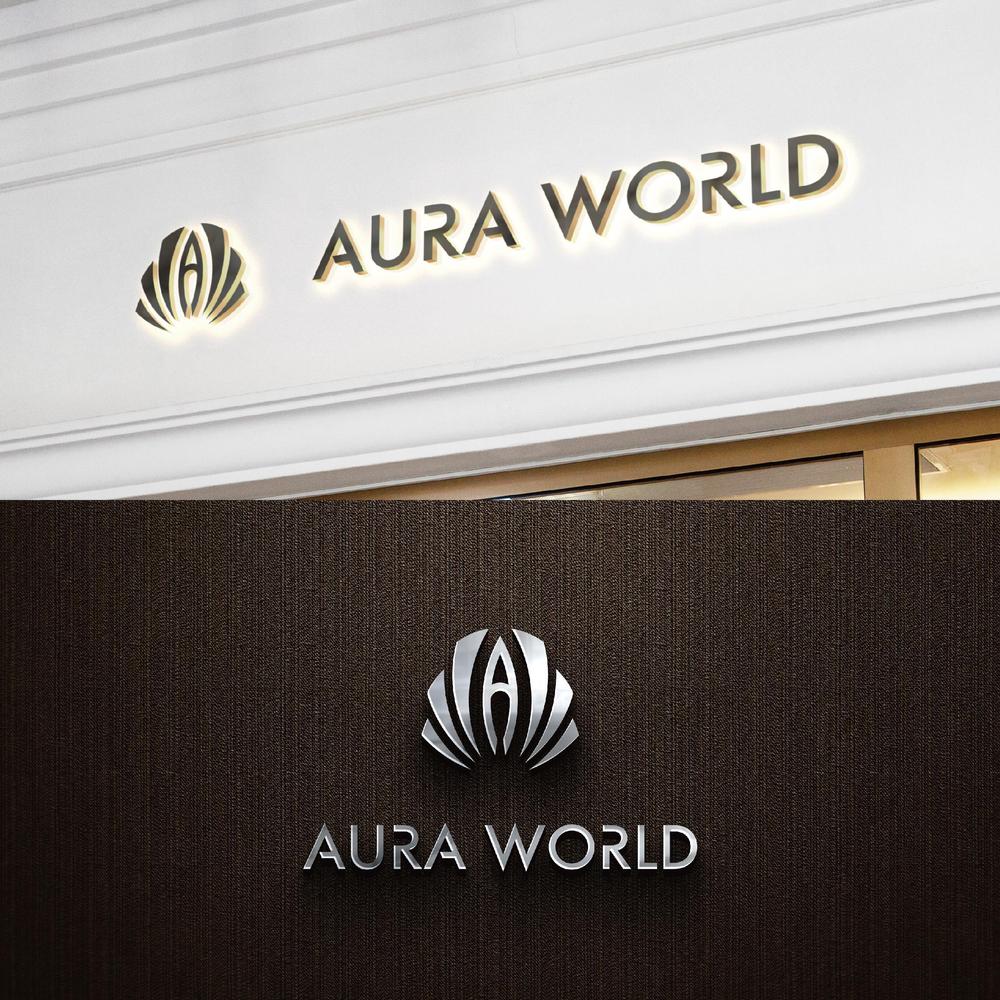 会社のオフィシャル「AURA WORLD」のロゴ