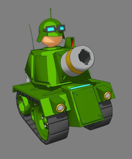 Nagata (promise7152)さんのカジュアルゲームで使用する戦車の3Dモデルのカスタマイズへの提案