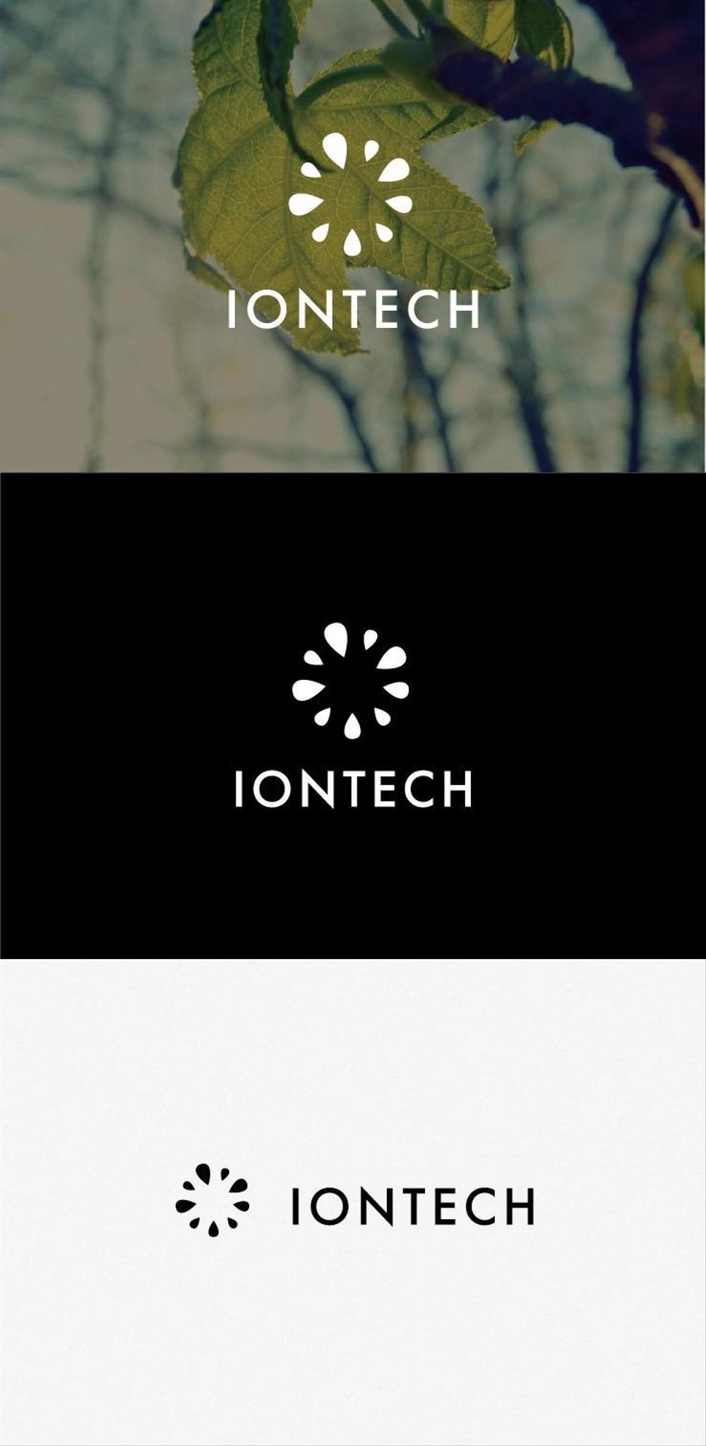 衣料品、雑貨の材料に使用する機能素材としての「IONTECH」イオンテックのロゴデザイン（商標登録無