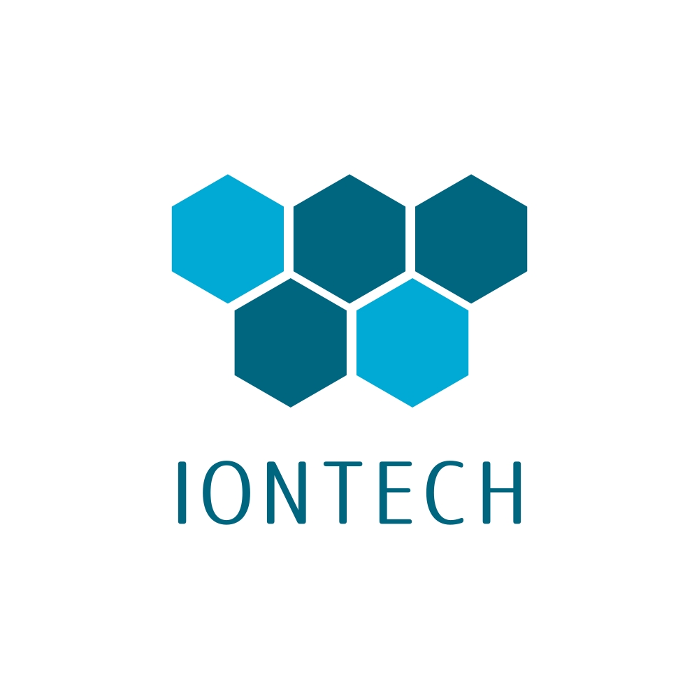 衣料品、雑貨の材料に使用する機能素材としての「IONTECH」イオンテックのロゴデザイン（商標登録無
