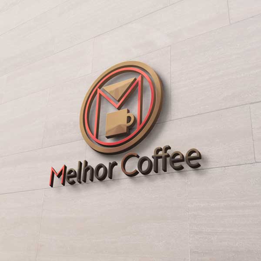 コーヒショップ「Melhor Coffee」のロゴ制作