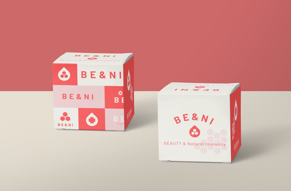 美容健康のボックスパッケージデザイン
