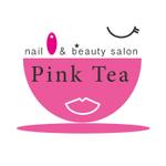 herb-007さんの「nail&beauty salon pink tea」のロゴ作成への提案