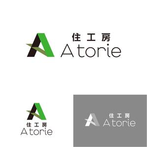 SasakiDesign (SasakiDesign)さんの設計事務所・テナントが融合した「住工房 A torie」のロゴへの提案