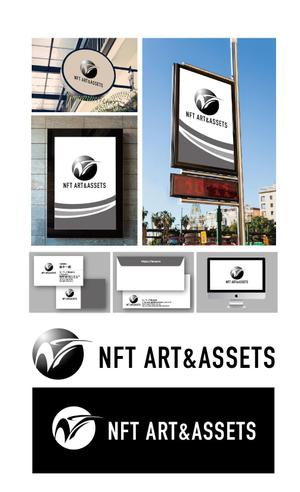 K-J (king_j)さんの会社ロゴ「NFT ART & ASSETS」のロゴへの提案