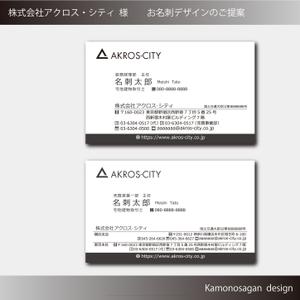 賀茂左岸 (yasuhiko_matsuura)さんの株式会社アクロス・シティの名刺のデザイン　への提案