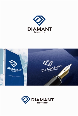 eldordo design (eldorado_007)さんのメンズ専門トータルビューティー「Diamant」のロゴ作成への提案