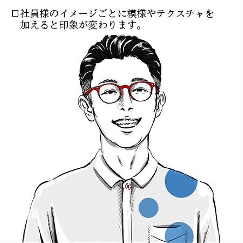 浮世絵風タッチ似顔絵イラスト制作 G583 | イラスト工房