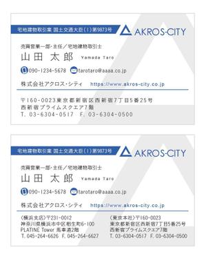 u-ko (u-ko-design)さんの株式会社アクロス・シティの名刺のデザイン　への提案