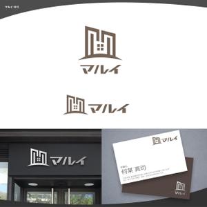 脇　康久 (ワキ ヤスヒサ) (batsdesign)さんの不動産会社「有限会社マルイ」のロゴ作成への提案