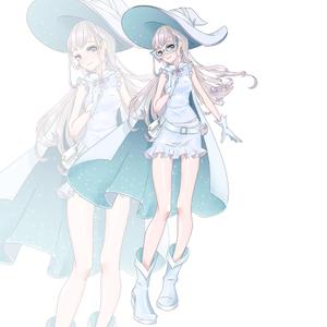 猫山餅子 (mochiko0318)さんの白い魔法使い（少女）のキャラクターデザインへの提案