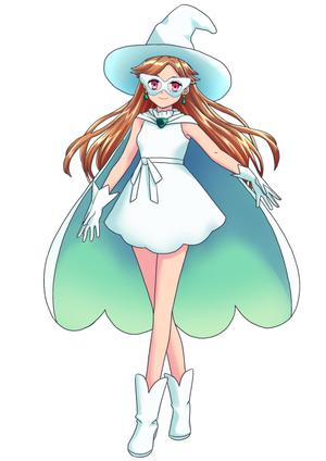 かたばみ壮治 ()さんの白い魔法使い（少女）のキャラクターデザインへの提案