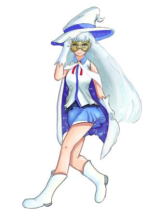 makitekkaさんの白い魔法使い（少女）のキャラクターデザインへの提案