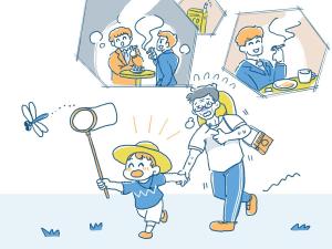 gomami ()さんのクリニックの疾患解説ページ（慢性閉塞性肺疾患）のイラストへの提案