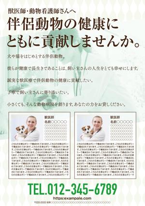 akakidesign (akakidesign)さんの動物病院の求人チラシ作成への提案