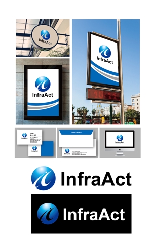 King_J (king_j)さんの道路橋などインフラ構造物の点検ビジネス”InfraAct（インフラアクト）”のロゴへの提案