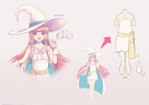 ノノ (hnsw_318)さんの白い魔法使い（少女）のキャラクターデザインへの提案