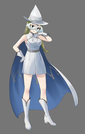 ヒト (Hi_tO)さんの白い魔法使い（少女）のキャラクターデザインへの提案